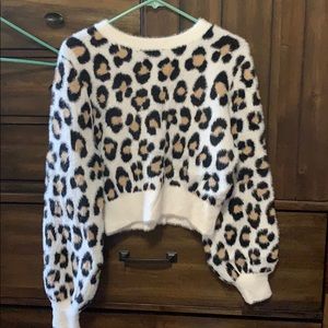 Aritzia Kitten Sweater - Leopard - Sz S